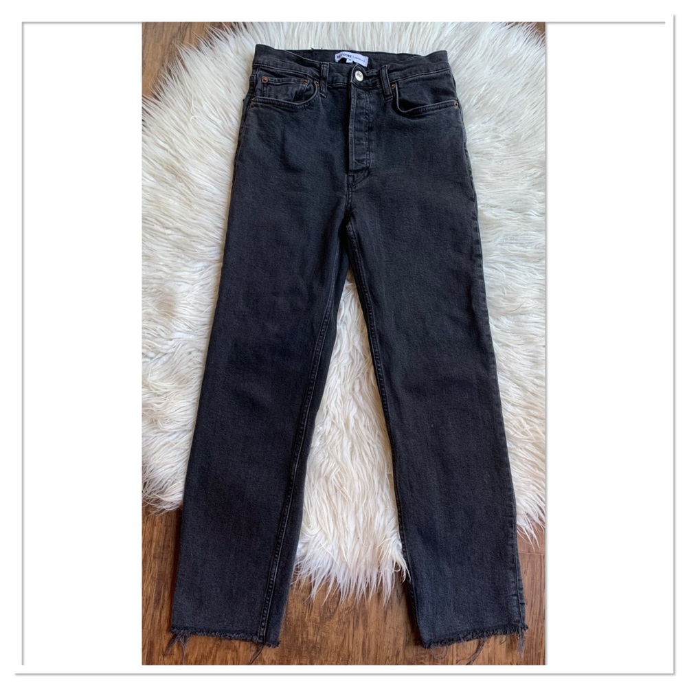 RE/DONE 70’s Stove Pipe Straight Leg Jeans Black Size 28
